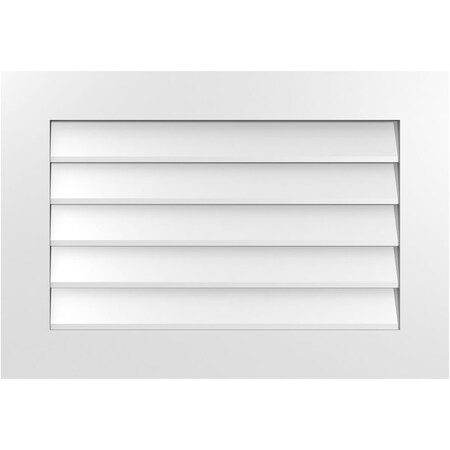 Ekena Millwork Vertical Surface Mount PVC Gable Vent: Non-Functional, w/3-1/2"W x 1"H, Standard Frame, 32"W x 22"H GVPVE32X2201SN